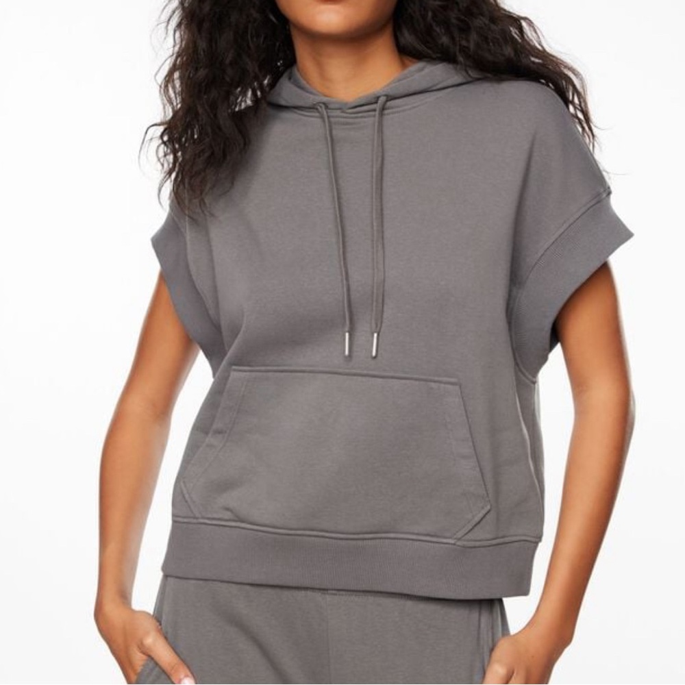 Grey pullover hoodie